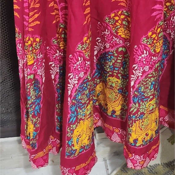 Anarkali Kurta - Pink Printed Indian Dress Ethnic Wear -‎ Kurta Women size XS - Picture 14 of 14